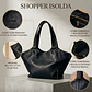 Shopper Isolda - Color Negro - Cuero LWG - Hecho a mano - Miniatura 3