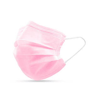 Mascarilla 3 pliegues rosada (50 UN) 