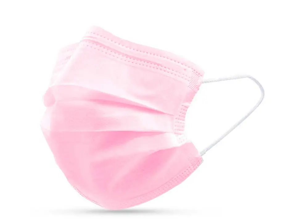 Mascarilla 3 pliegues rosada (50 UN)  2