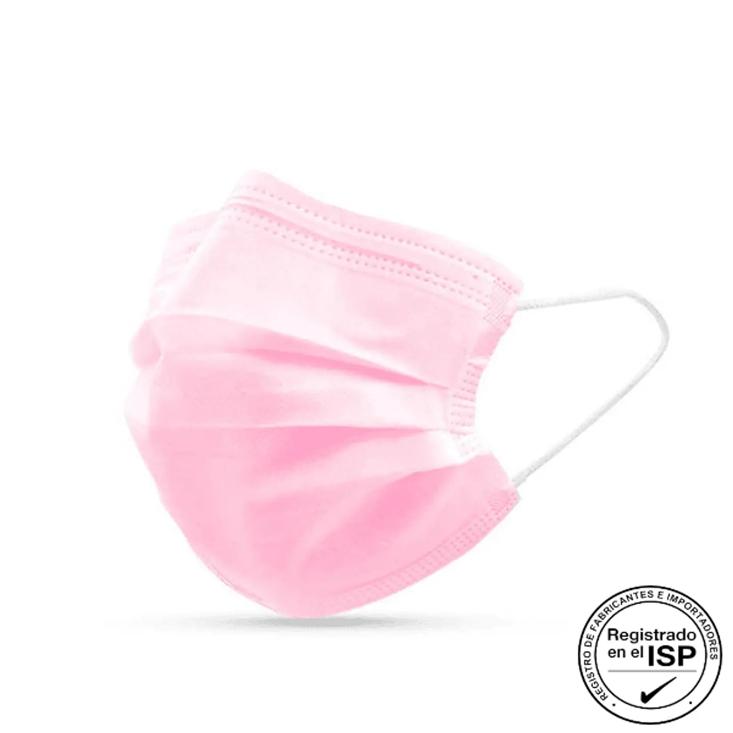 Mascarilla 3 pliegues rosada (50 UN)  1