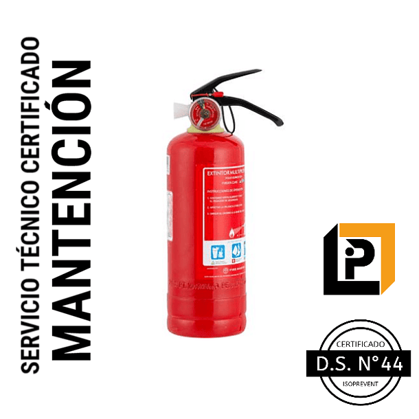 Mantención Extintor 1 Kilo PQS, MP1 1