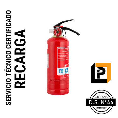 Recarga extintor 2 Kilos PQS ( RP2 )