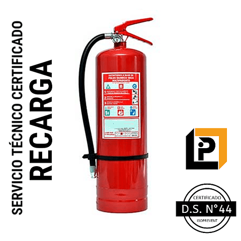 Recarga extintor 10 Kilos PQS ( RP10 )