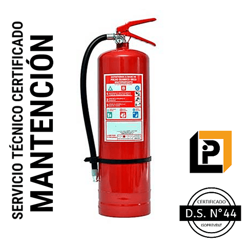 Mantención Extintor 10 Kilos PQS ( MP10 )
