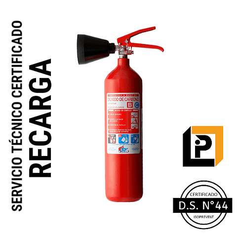 Recarga extintor 2 Kilos CO2 ( RC2 )