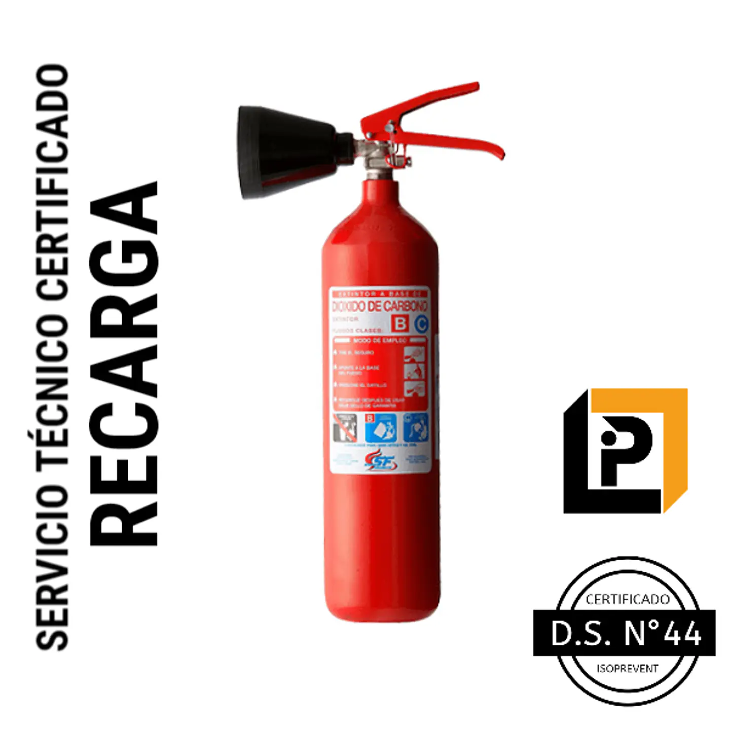 Recarga extintor 2 Kilos CO2 ( RC2 ) 2