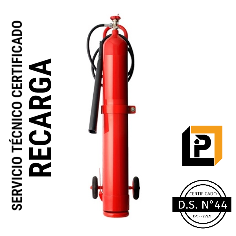 Recarga carro extintor 25 Kilos CO2 ( RC25 ) 1