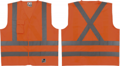 Chaleco reflectante naranjo 4 cintas certificado