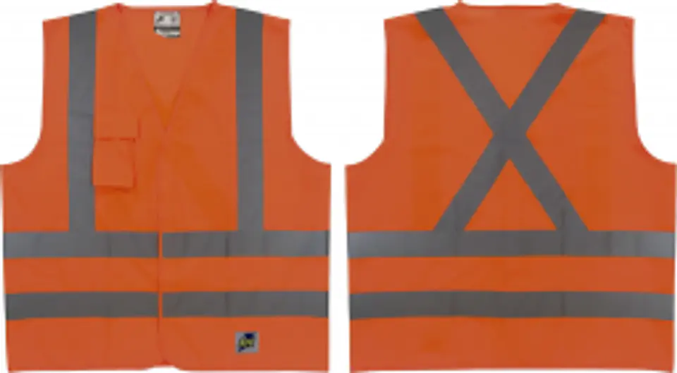 Chaleco reflectante naranjo 4 cintas certificado 1