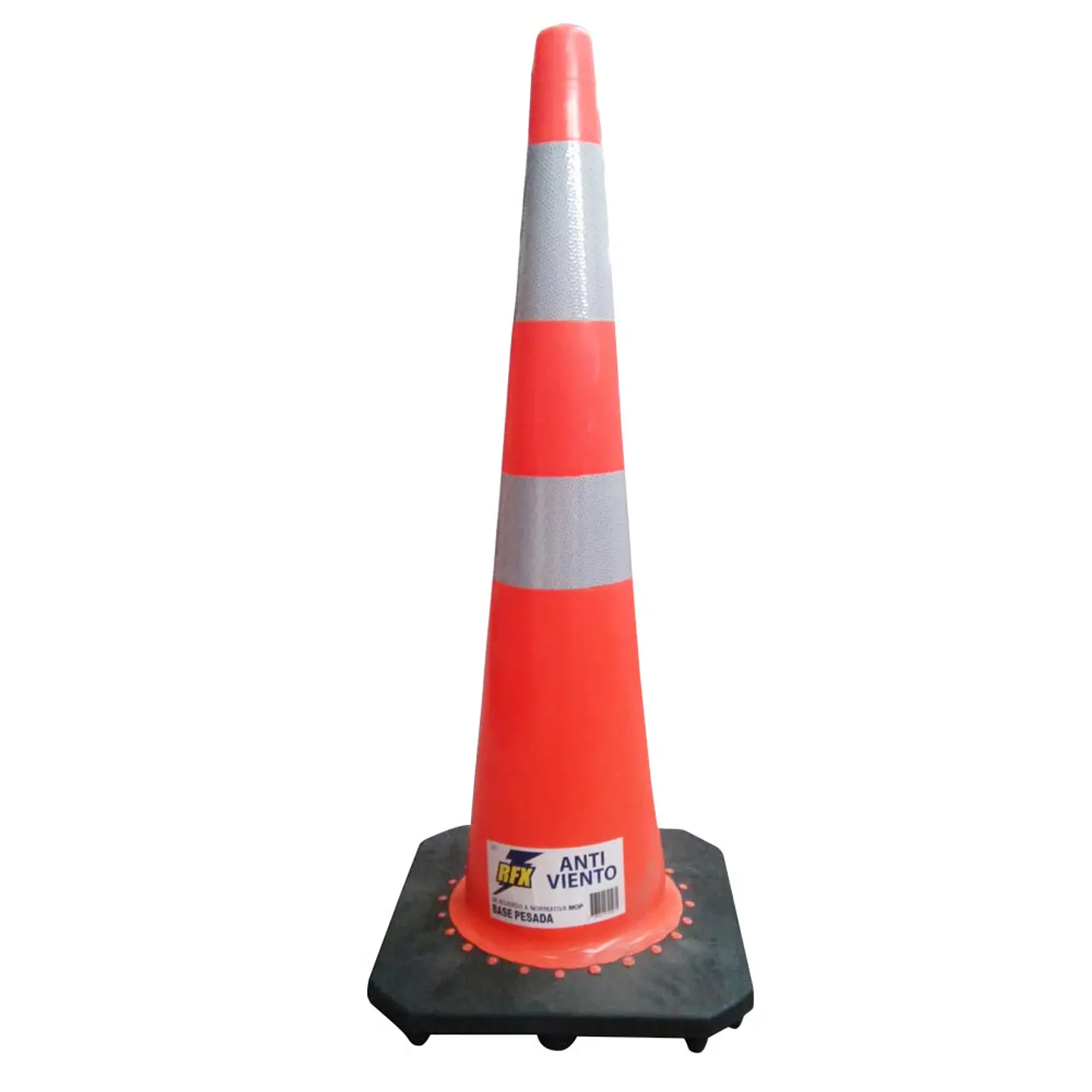 Cono señalización 36 pulgadas doble cinta anti viento 1