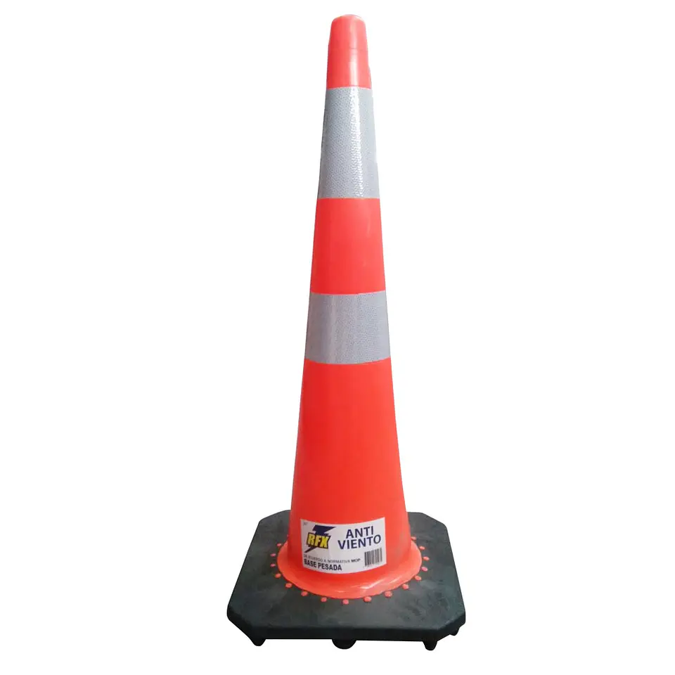 Cono señalización 36 pulgadas doble cinta anti viento 1