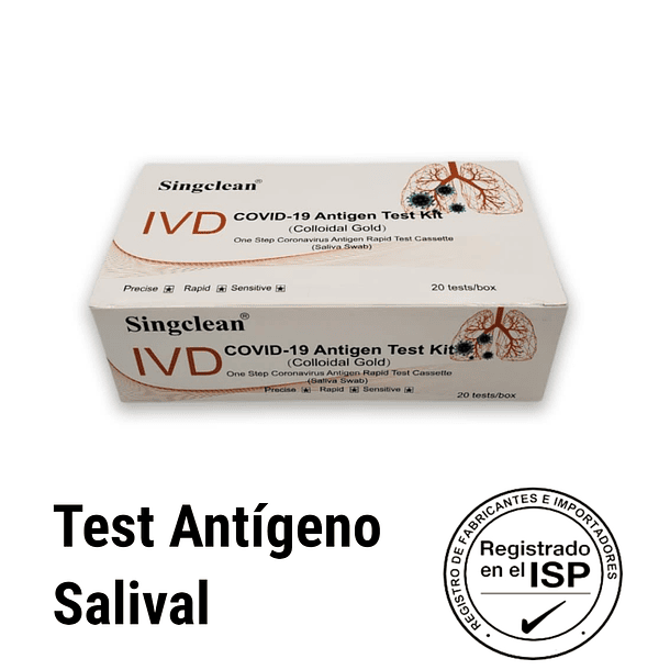 Test rápido antígeno salival - Caja 20 Kit 3