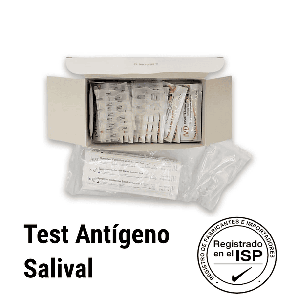 Test rápido antígeno salival - Caja 20 Kit 4