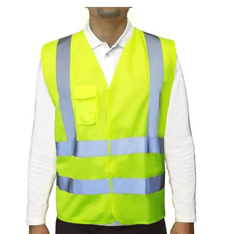 Chaleco reflectante amarillo 4 cintas certificado