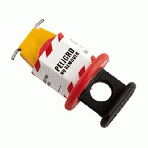 Bloqueo de Breaker Eléctrico Amarillo de 13 mm