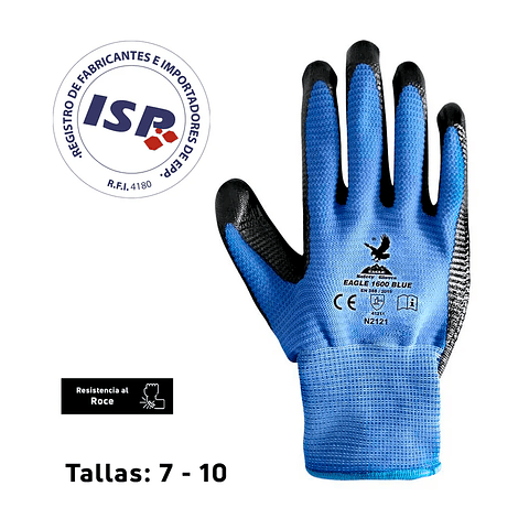 GUANTE DE SEGURIDAD EAGLE 1600 AZUL