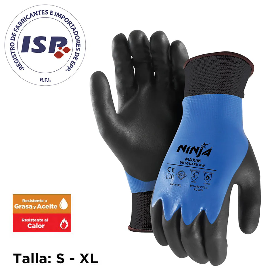 GUANTES DE SEGURIDAD NINJA MAXIM DRY GUARD 1