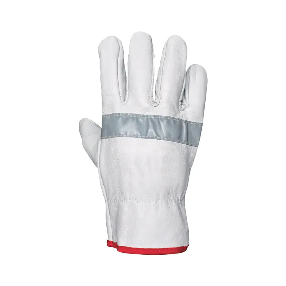 GUANTE DE SEGURIDAD APRO CABRITILLA CINTA REFLECTANTE SIN FORRO 1