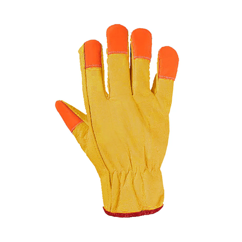 GUANTE DE SEGURIDAD APRO CABRITILLA SIN FORRO AMARILLO ALTA VISIBILIDAD