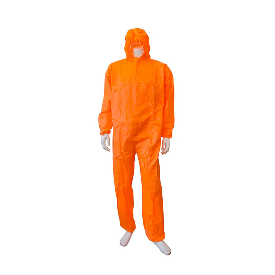 BUZO APRO COVERALL DESECHABLE NARANJO 1