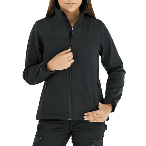 CHAQUETA QUEBEC SOFTSHELL LOBA NEGRA