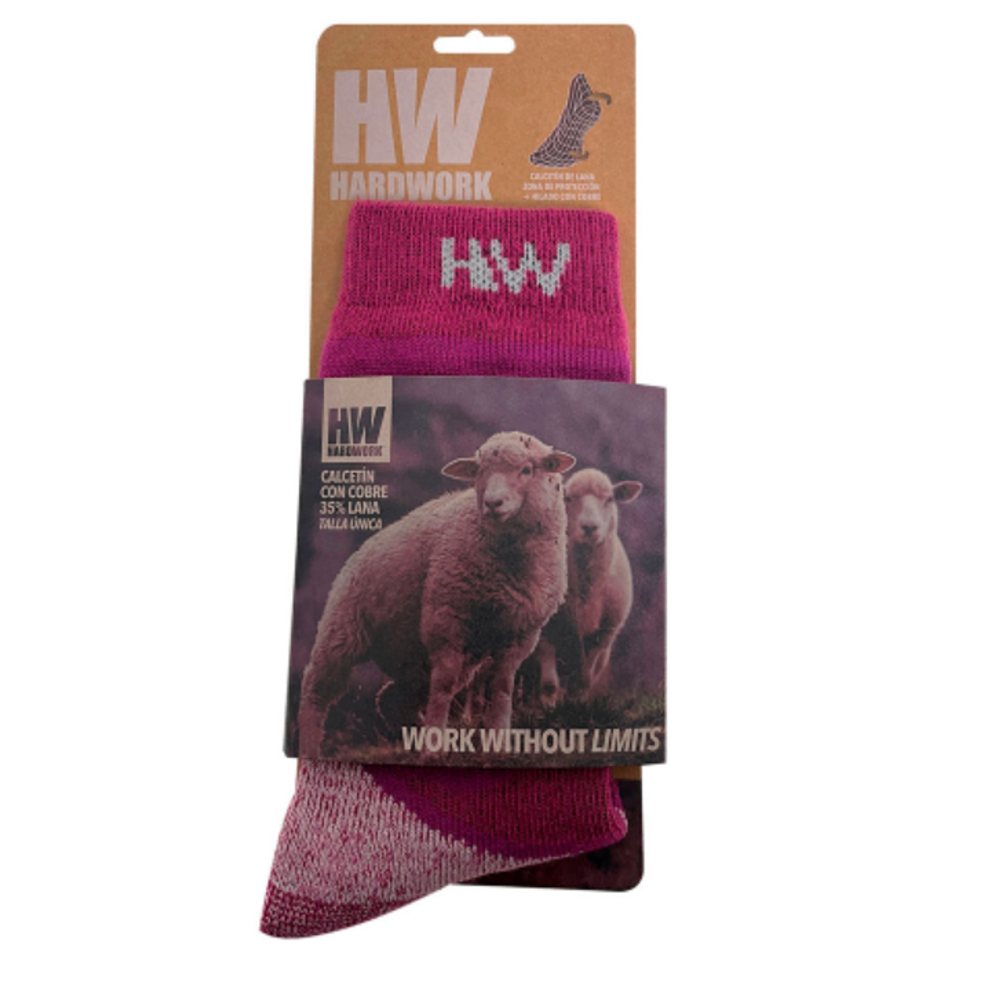 CALCETIN CON COBRE ANTIBACTERIANO 35% LANA HW BURDEO MUJER 4