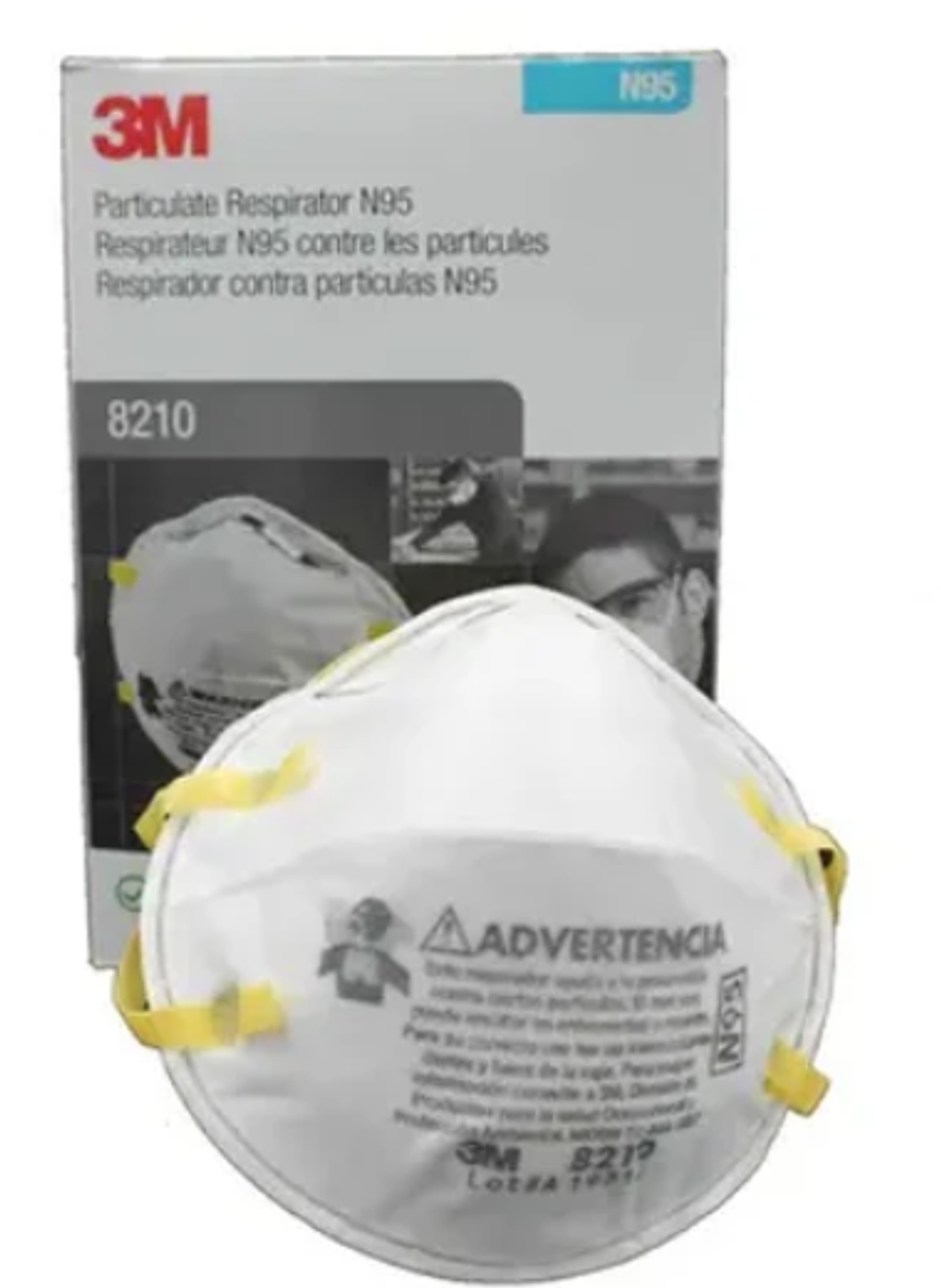 Respirador de Seguridad 3M N95 8210 (20 U) 1