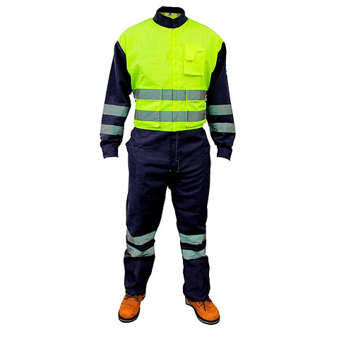 OVEROL REFLECTIVO BICOLOR AZUL/AMARILLO