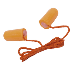 Protector de oídos tapón autoexpandible desechable c/cordón
