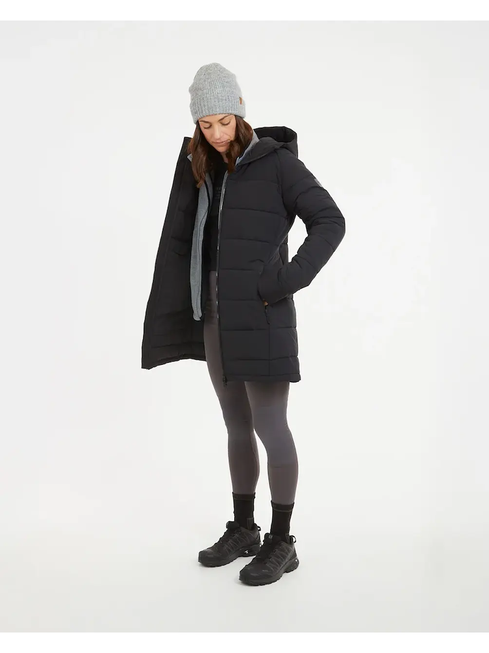 Abrigo Largo Mujer WOOLXLOFT Insulated Puffer Coat Black XTM 2