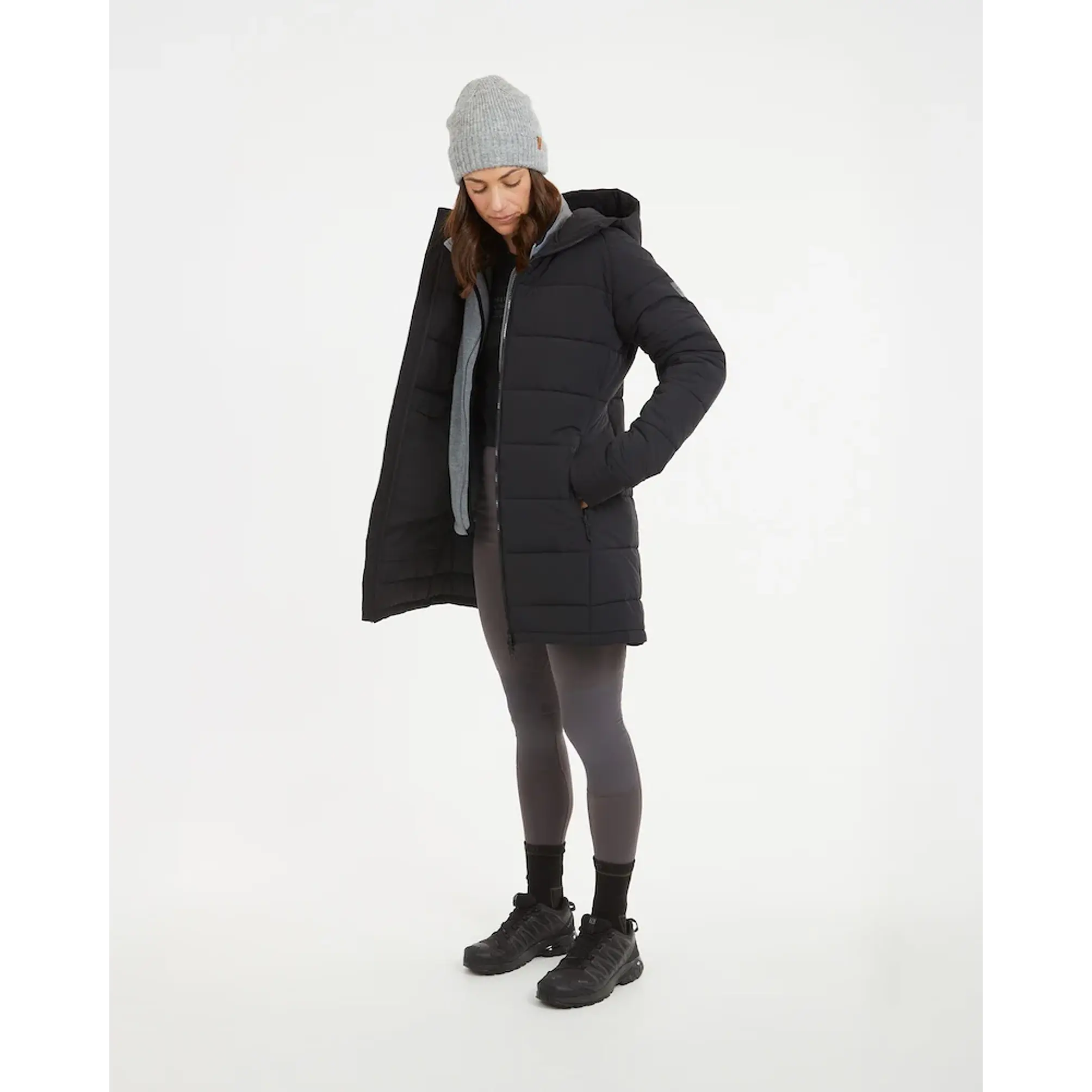 Abrigo Largo Mujer WOOLXLOFT Insulated Puffer Coat Black XTM 2