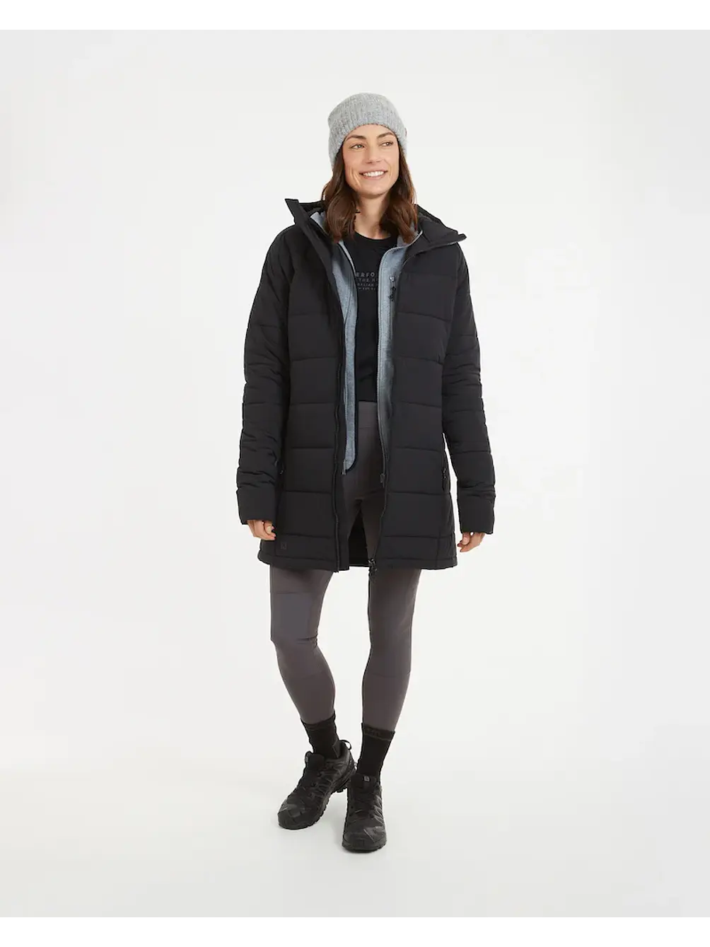 Abrigo Largo Mujer WOOLXLOFT Insulated Puffer Coat Black XTM 3