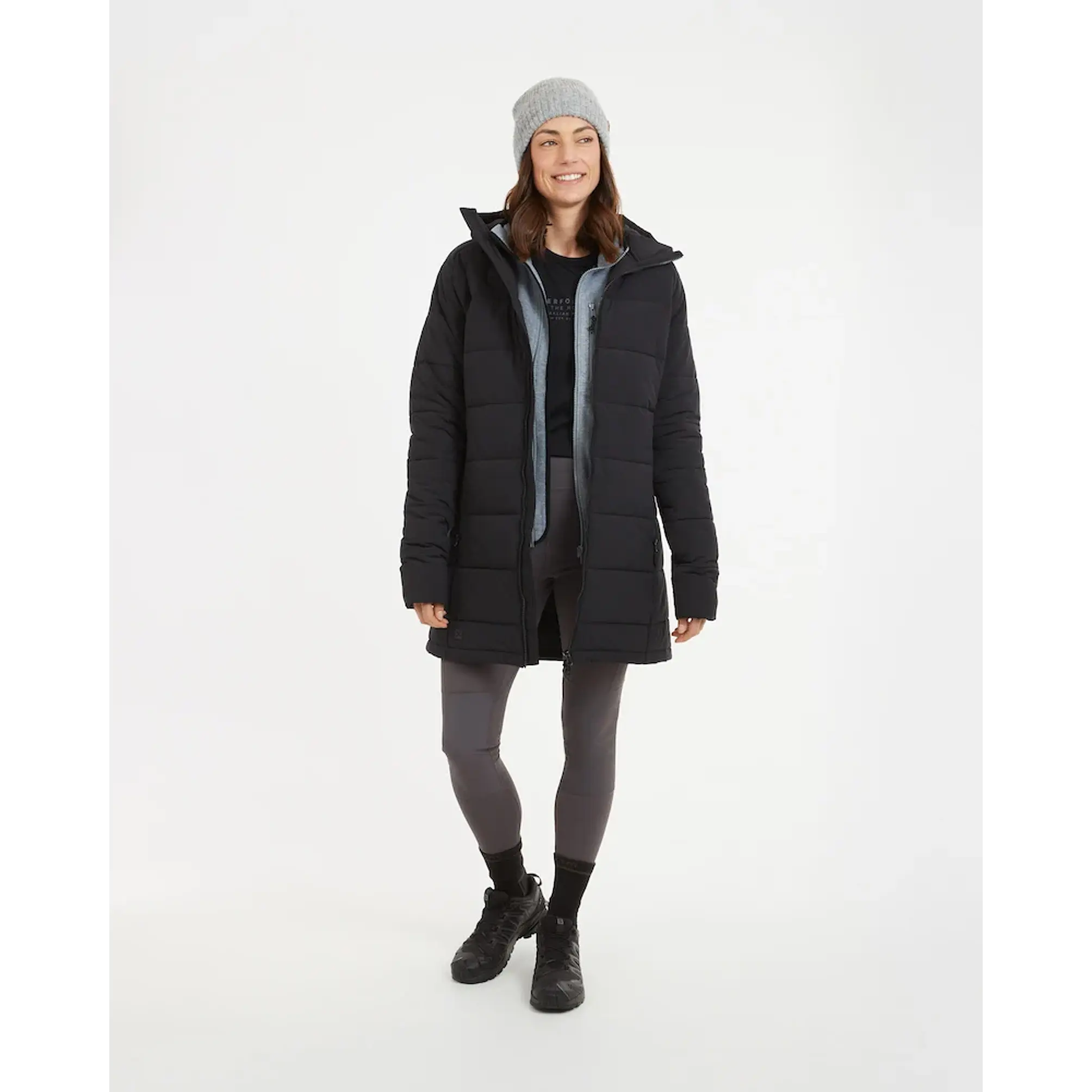 Abrigo Largo Mujer WOOLXLOFT Insulated Puffer Coat Black XTM 3