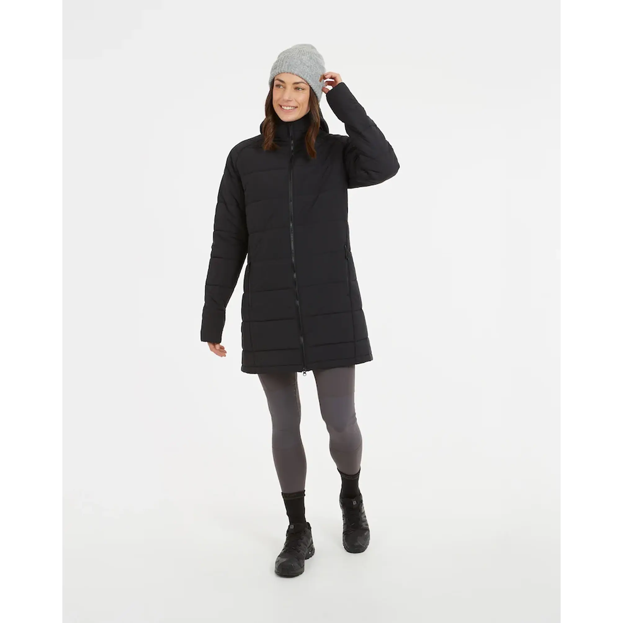 Abrigo Largo Mujer WOOLXLOFT Insulated Puffer Coat Black XTM 8