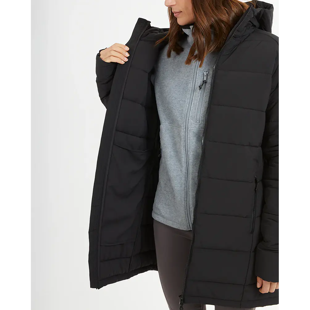 Abrigo Largo Mujer WOOLXLOFT Insulated Puffer Coat Black XTM 9