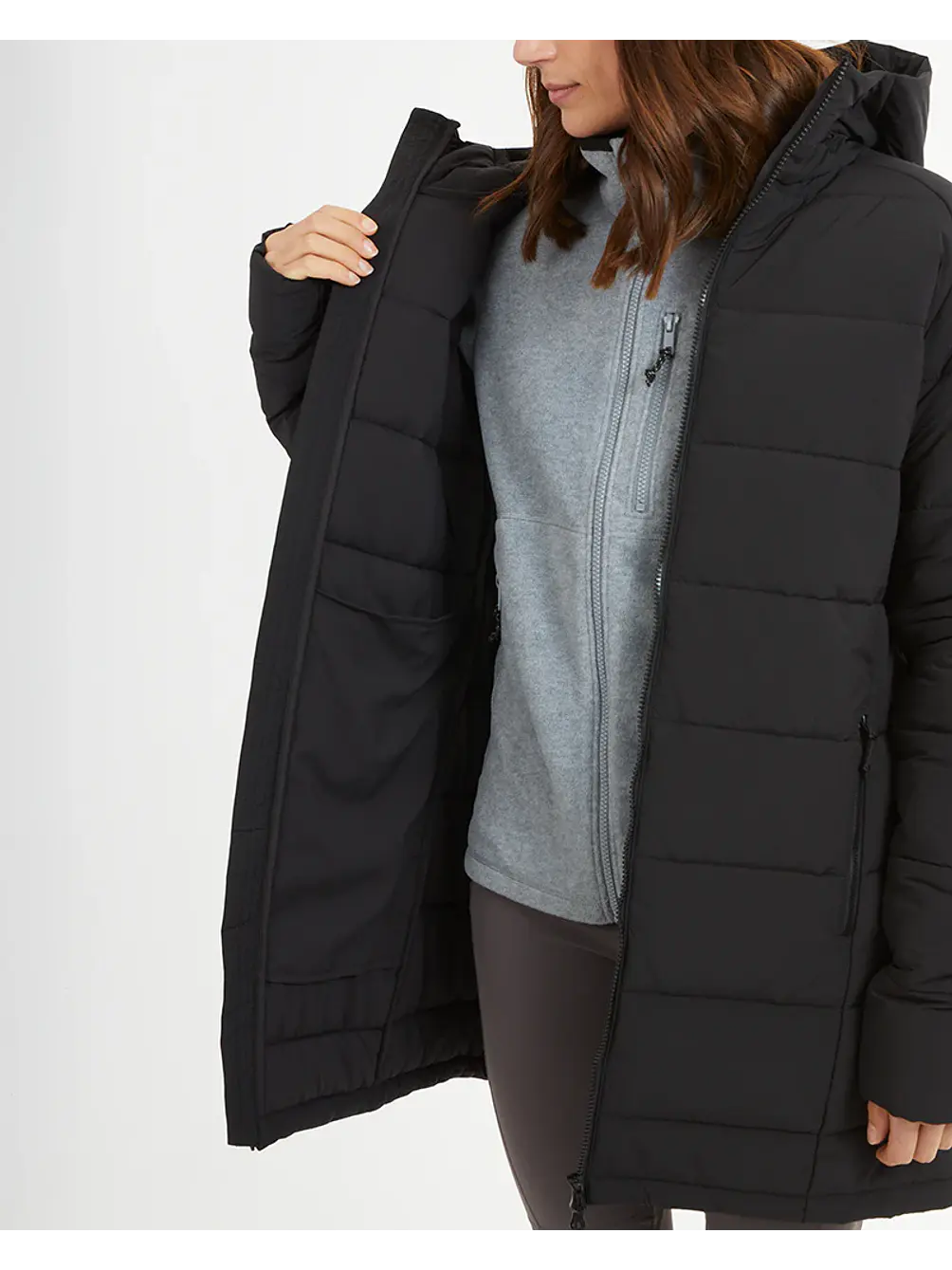 Abrigo Largo Mujer WOOLXLOFT Insulated Puffer Coat Black XTM 9