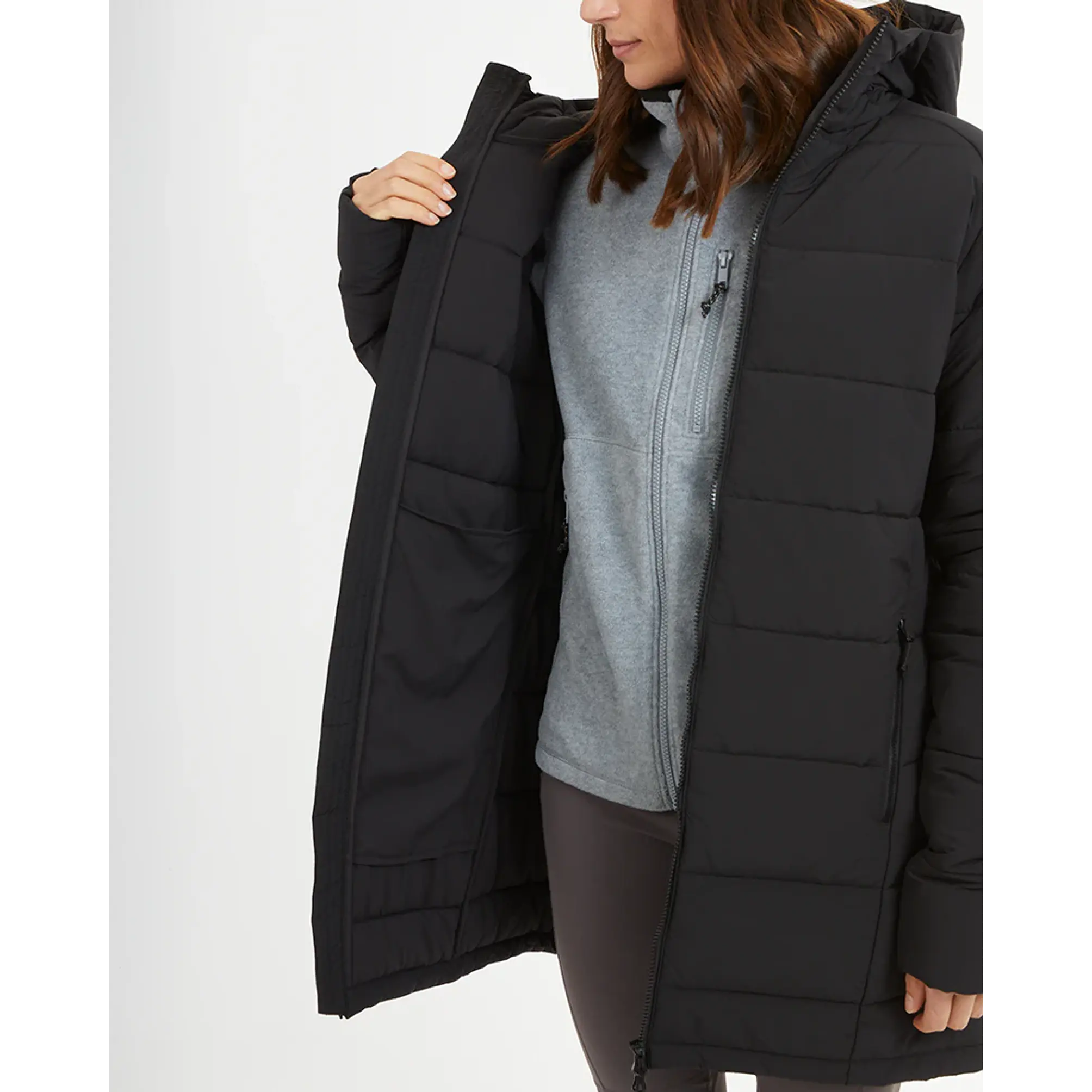 Abrigo Largo Mujer WOOLXLOFT Insulated Puffer Coat Black XTM 9