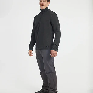 Polar Hombre Merino AEROGRID Fleece Pullover BLK XTM 