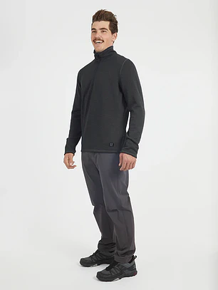 Polar Hombre Merino AEROGRID Fleece Pullover BLK XTM 