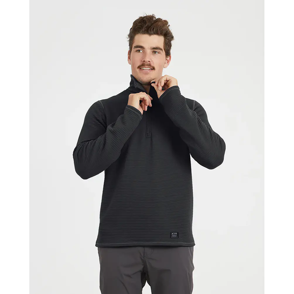 Polar Hombre Merino AEROGRID Fleece Pullover BLK XTM  2