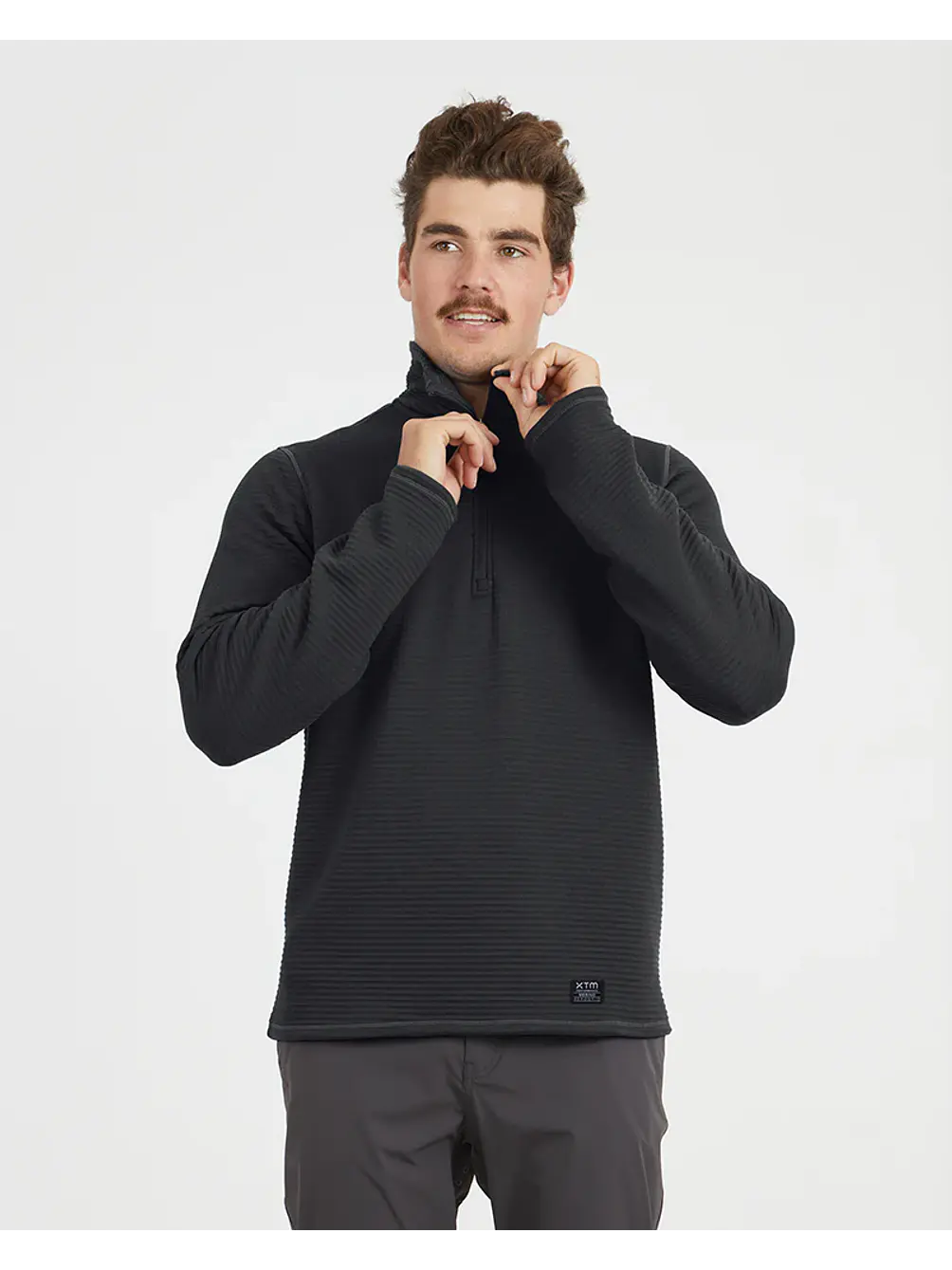 Polar Hombre Merino AEROGRID Fleece Pullover BLK XTM  2