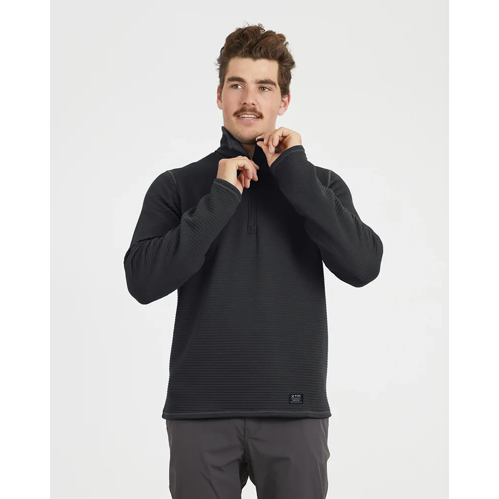Polar Hombre Merino AEROGRID Fleece Pullover BLK XTM  2
