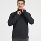 Polar Hombre Merino AEROGRID Fleece Pullover BLK XTM  - Miniatura 2