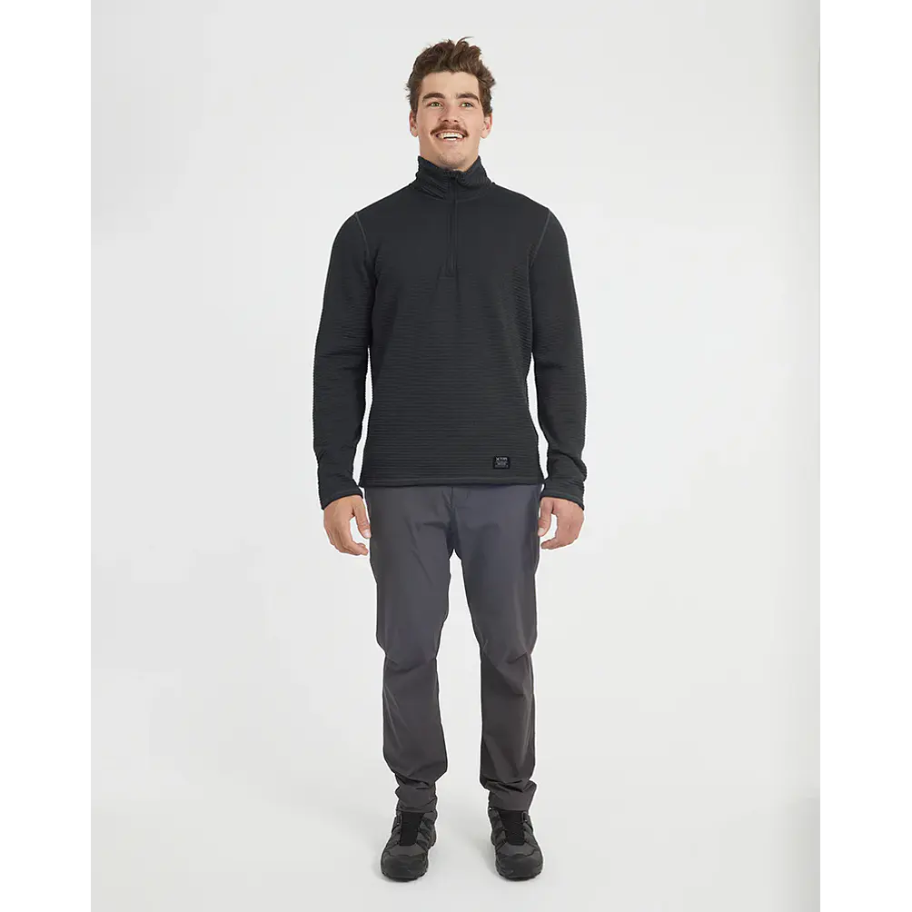 Polar Hombre Merino AEROGRID Fleece Pullover BLK XTM  3
