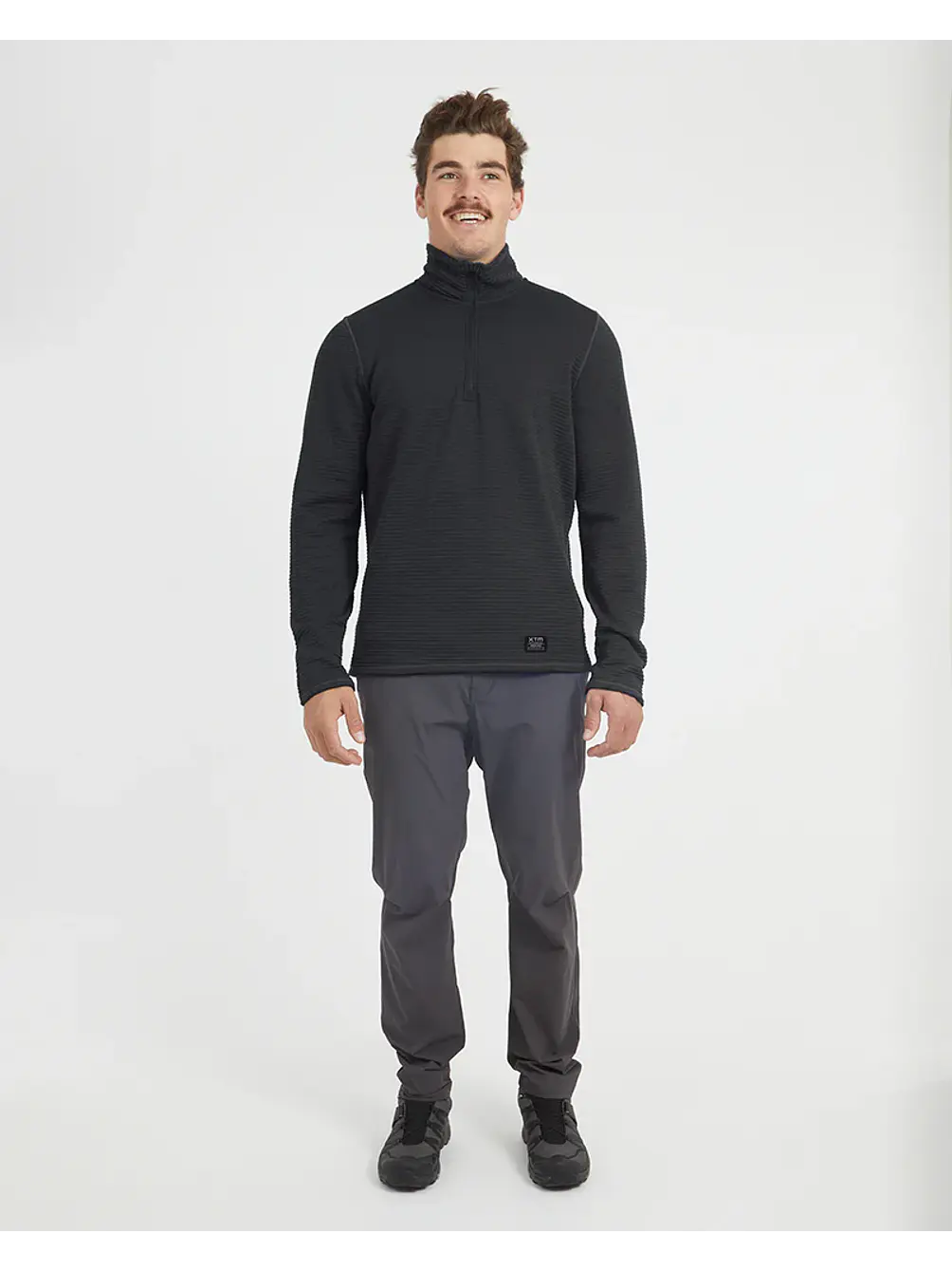 Polar Hombre Merino AEROGRID Fleece Pullover BLK XTM  3
