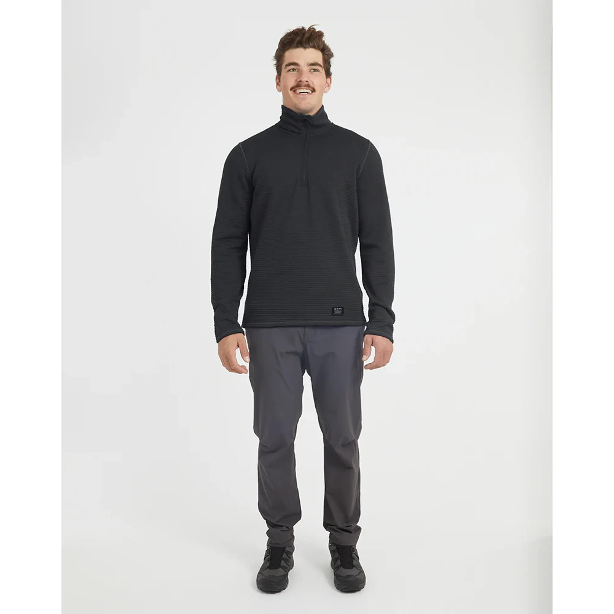 Polar Hombre Merino AEROGRID Fleece Pullover BLK XTM  3