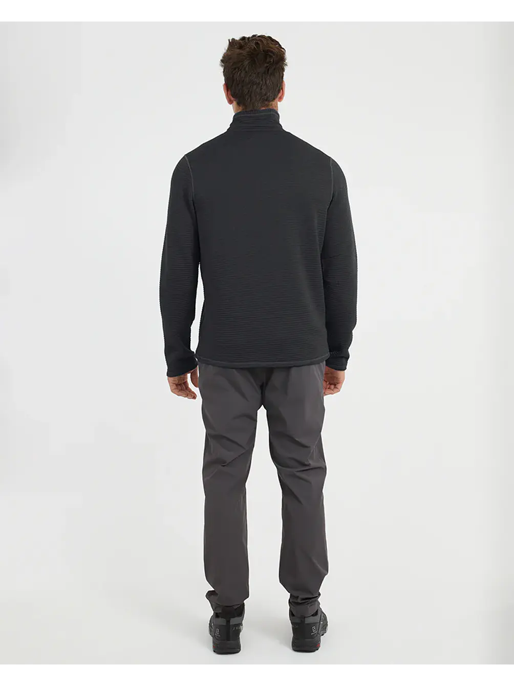 Polar Hombre Merino AEROGRID Fleece Pullover BLK XTM  5