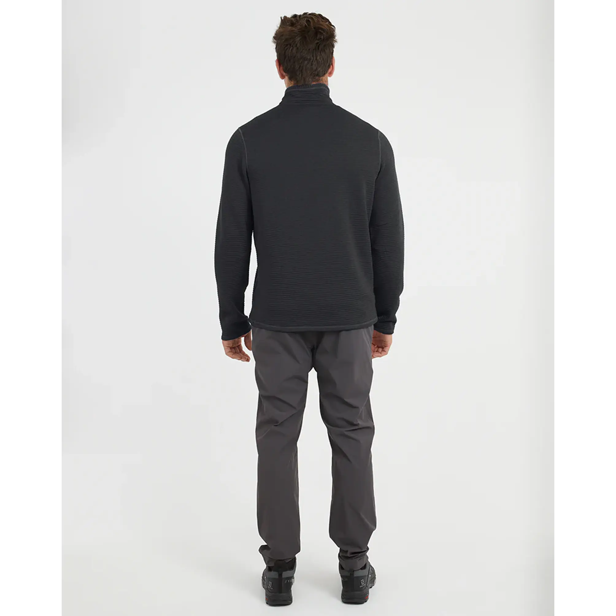 Polar Hombre Merino AEROGRID Fleece Pullover BLK XTM  5