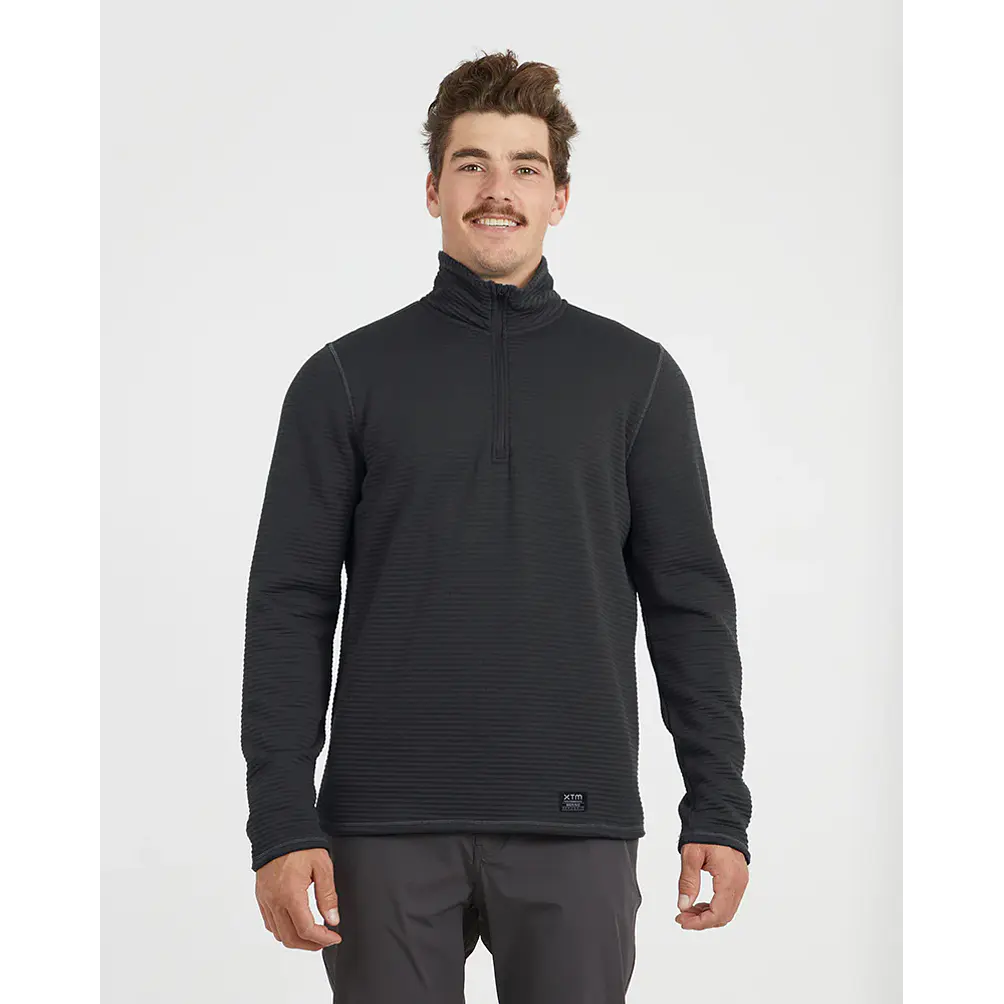 Polar Hombre Merino AEROGRID Fleece Pullover BLK XTM  6