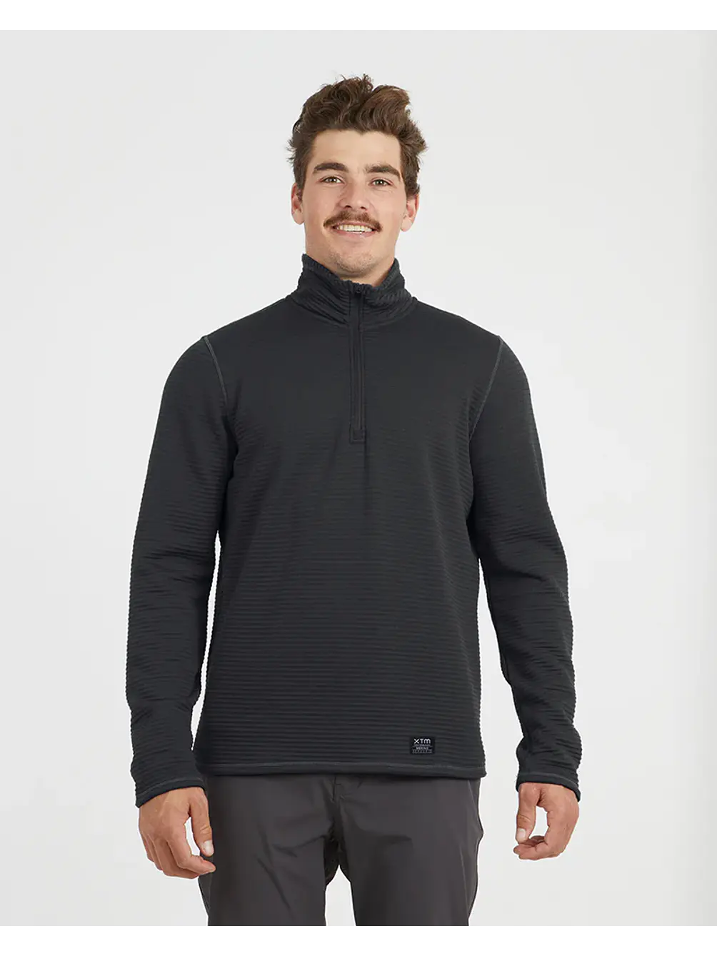 Polar Hombre Merino AEROGRID Fleece Pullover BLK XTM  6